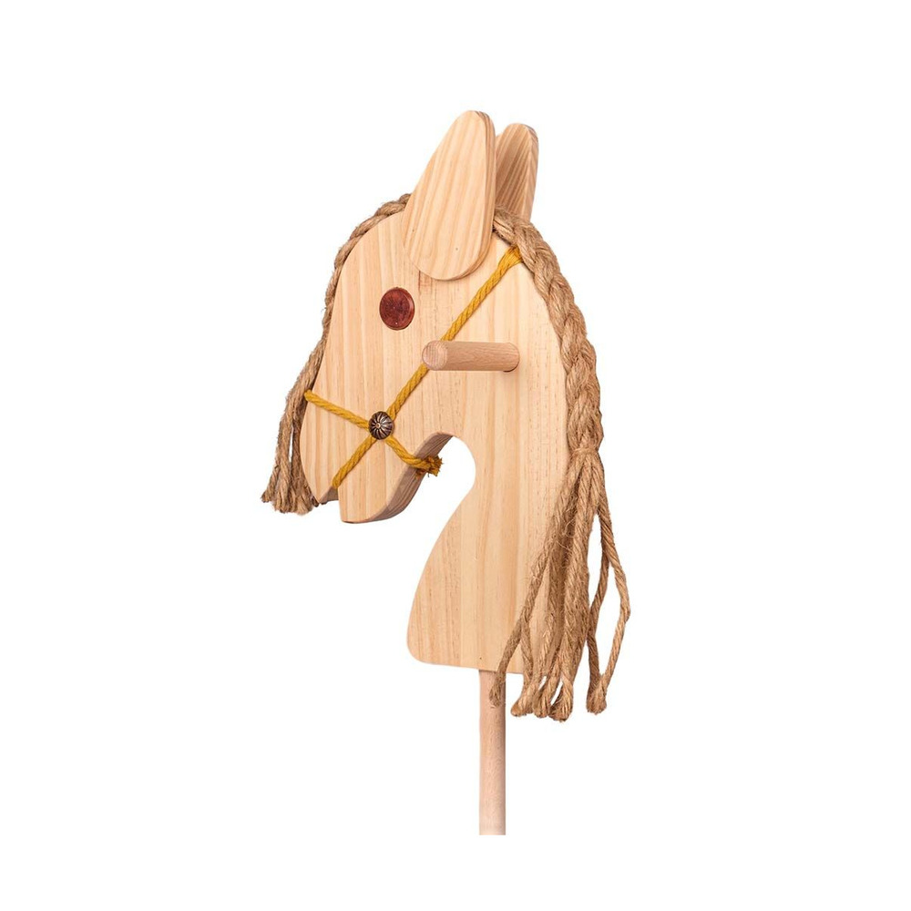 Cheval avec manche en bois caballo
