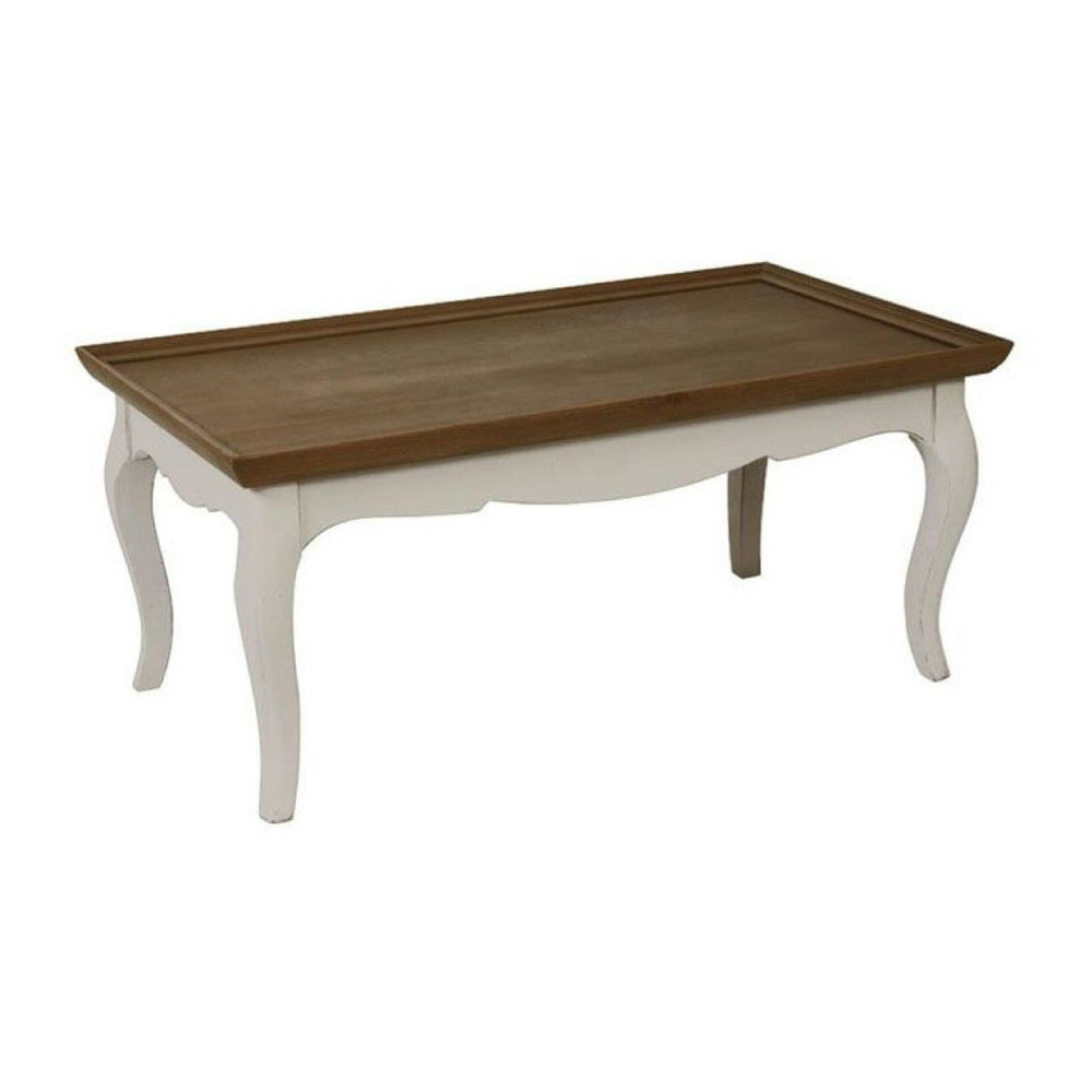 Table basse rectangulaire bois blanc - manoir interior's