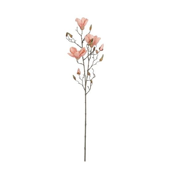 Mica decorations branche artificielle magnolia - h88 cm - pêche