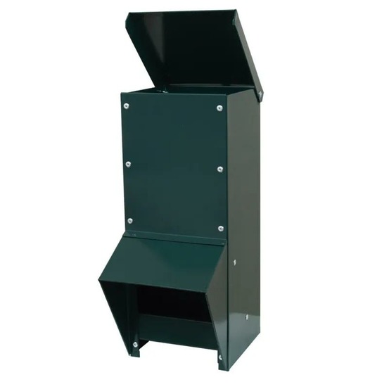 Mangeoire trémie galvanisée verte anti gaspillage 7 kg