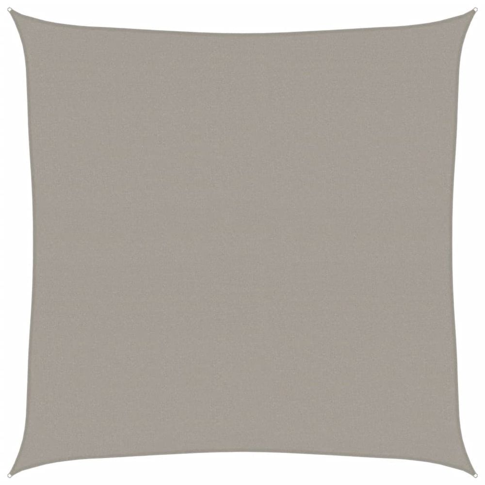 Voile d'ombrage 160 g/m² carré gris clair 5x5 m pehd