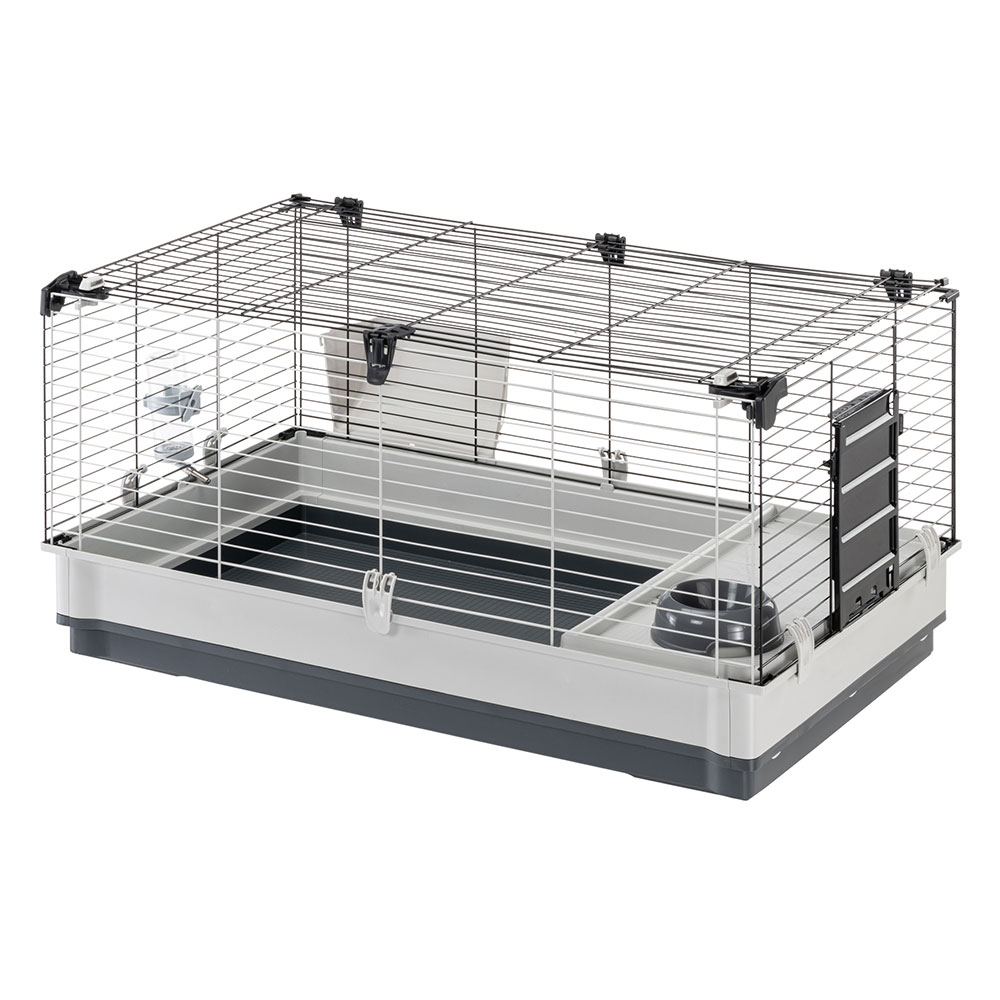 Cage pour lapins, cochons d'inde et petits animaux krolik large, maison et accessoires inclus
