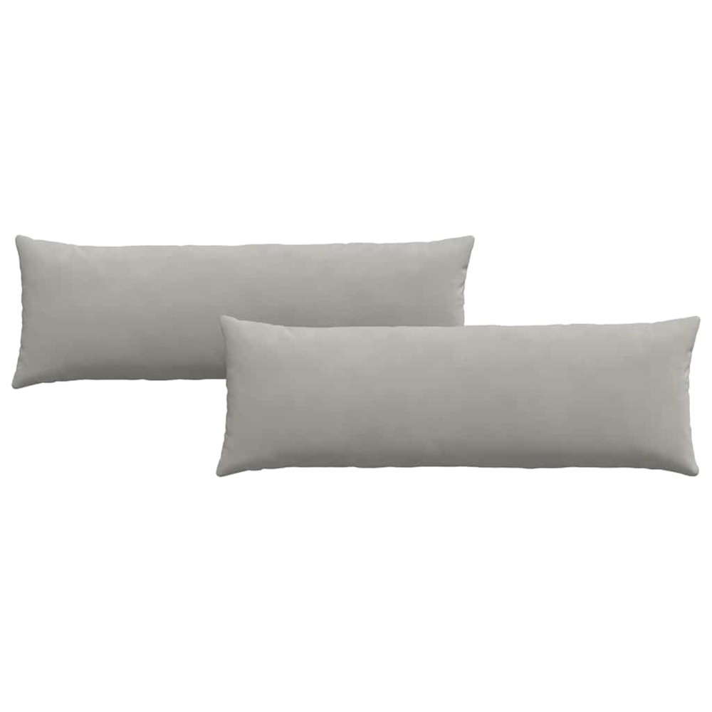 Coussins de canapé 2 pcs gris clair 120 x 40 cm tissu