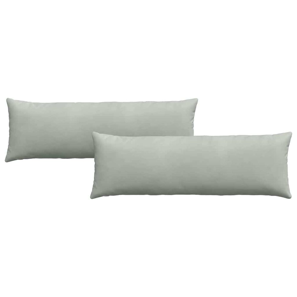 Coussins de canapé 2 pcs gris clair 120 x 40 cm