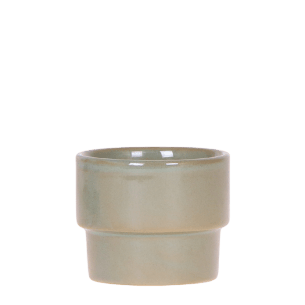 Cache-pot timeless vert grisé - ø6 cm