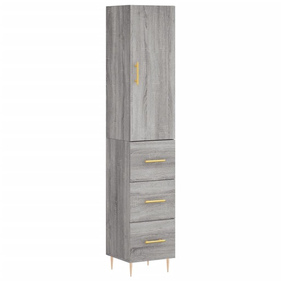 Buffet bahut commode armoire meuble de rangement organisateur cuisine salle de séjour salon haut sonoma 34,5 x 34 x 180 cm bo