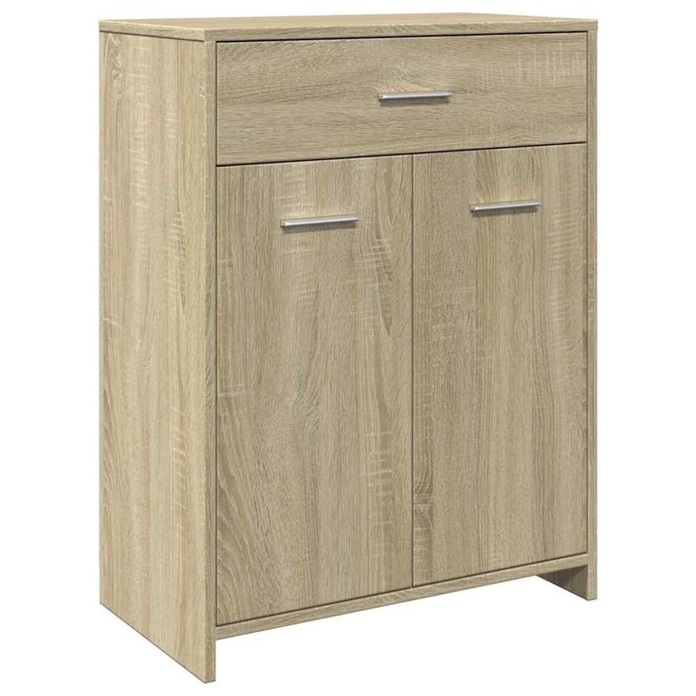 Armoire de salle de bain chêne sonoma 60x33x80 cm aggloméré