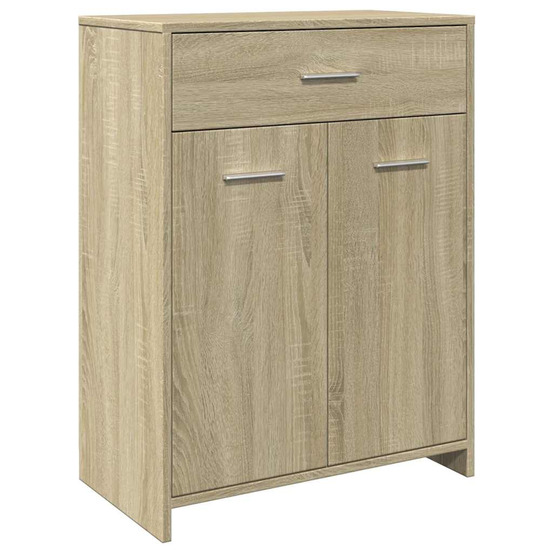 Armoire de salle de bain chêne sonoma 60x33x80 cm aggloméré
