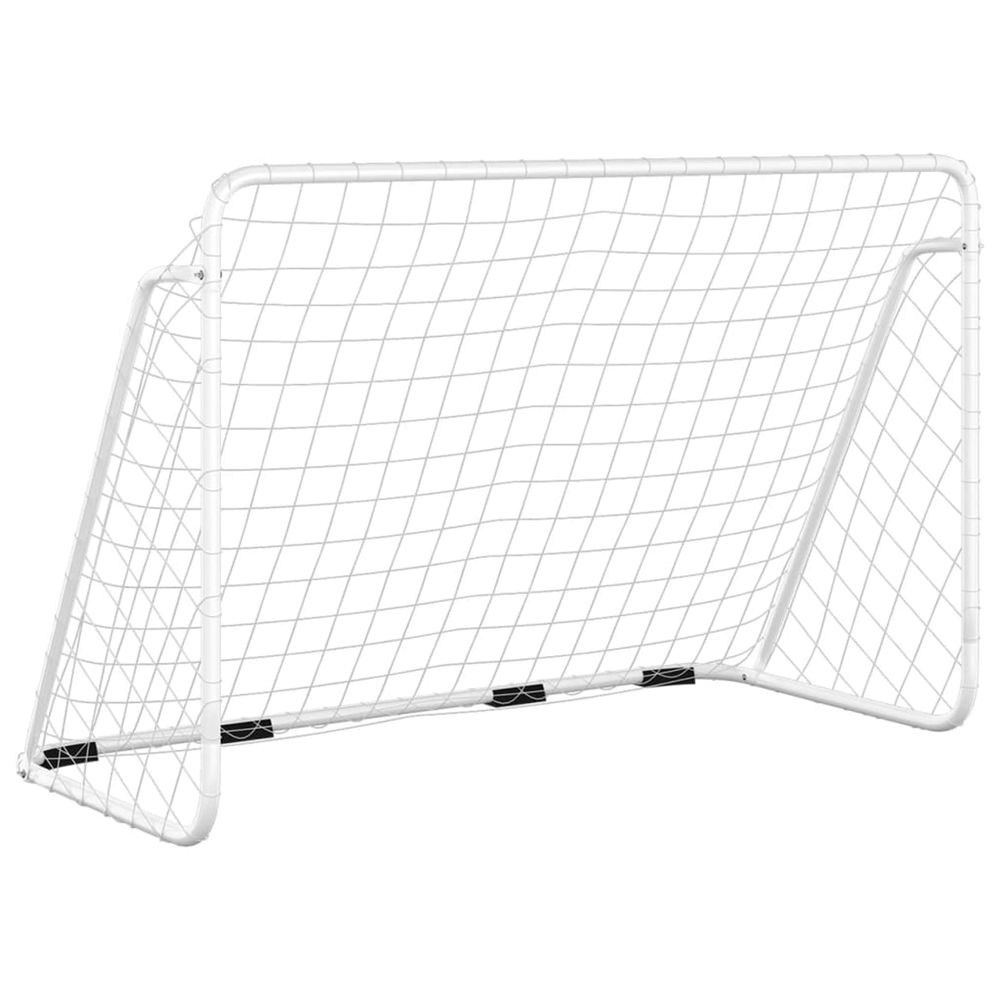 But de football avec filet blanc 180x90x120 cm acier