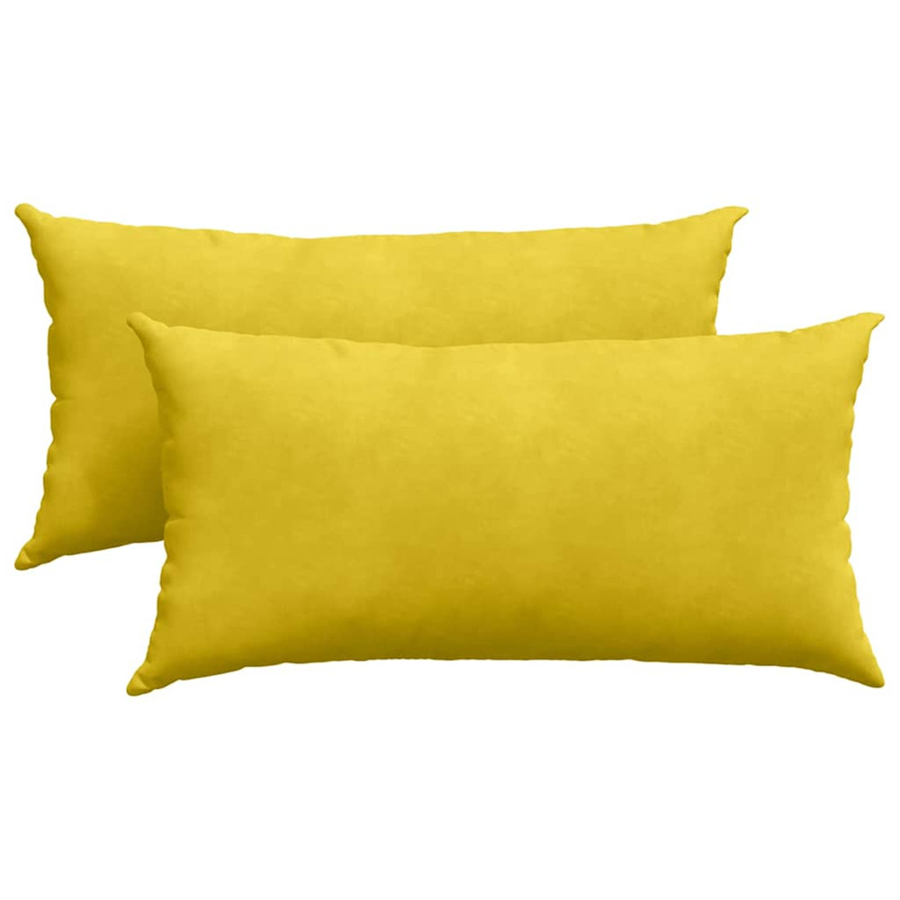 Coussins de canapé 2 pcs jaune 80 x 40 cm