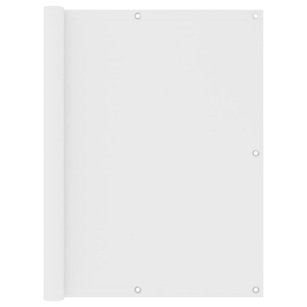 Écran de balcon blanc 120x600 cm tissu oxford