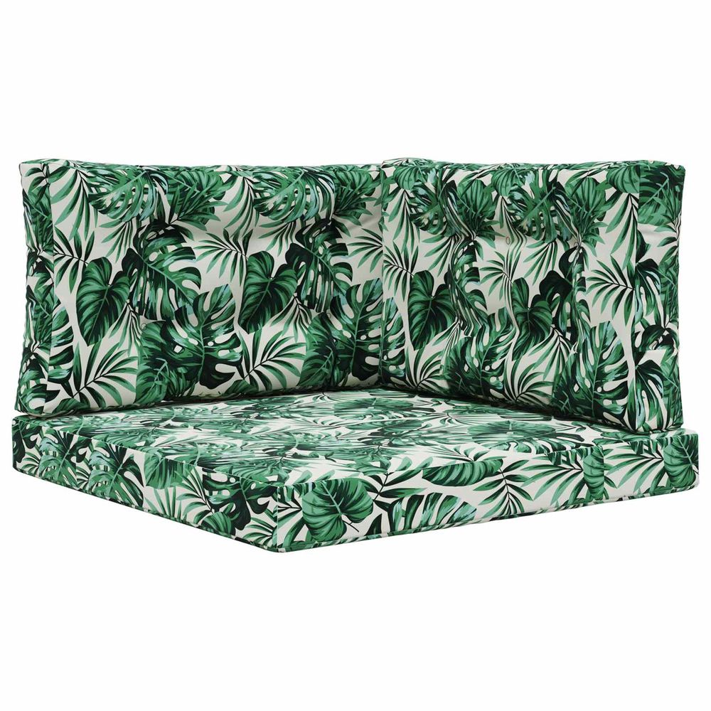 Coussin de canapé d'extérieur polyester motif feuilles