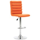 Chaise de bar orange similicuir