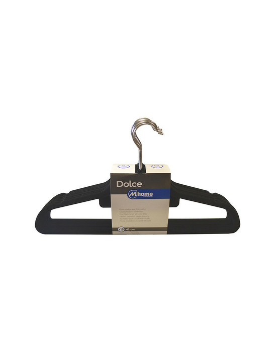 Lot de 10 cintres plastique finition velours 42cm.