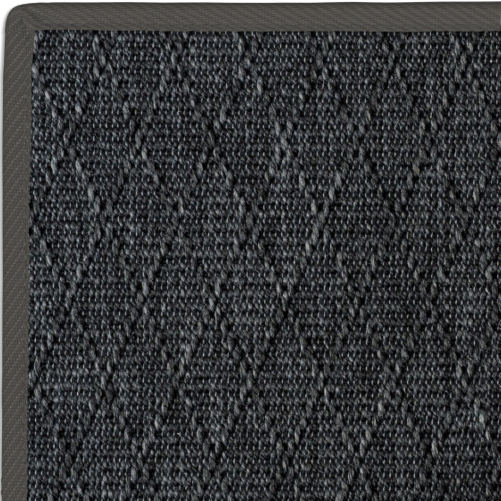 Tapis intérieur / extérieur timika - gris ardoise - galon noir - 200 x 200 cm