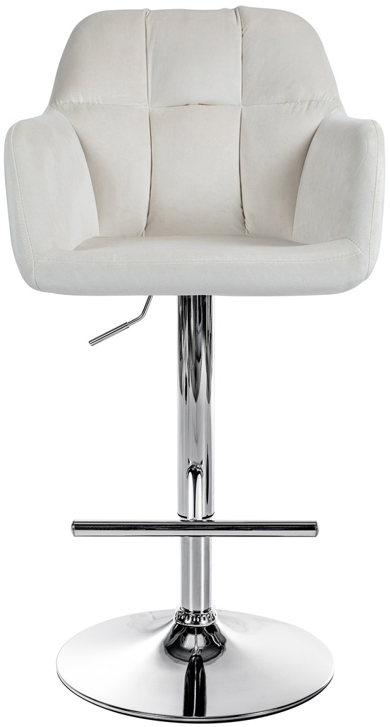 Tabouret de bar natoma velours chrome