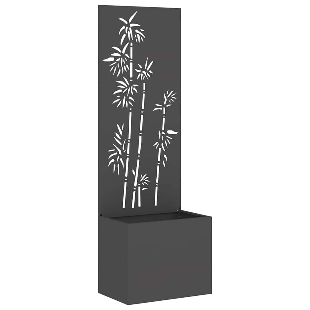 Écran de confidentialité de jardin floral noir 50 x 140 cm