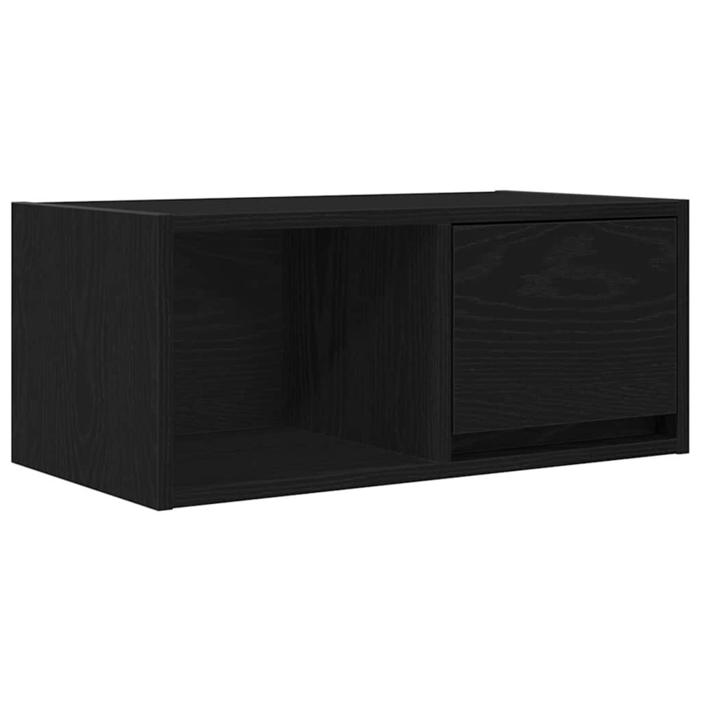 Meuble tv chêne noir 60x31x25,5 cm bois d'ingénierie