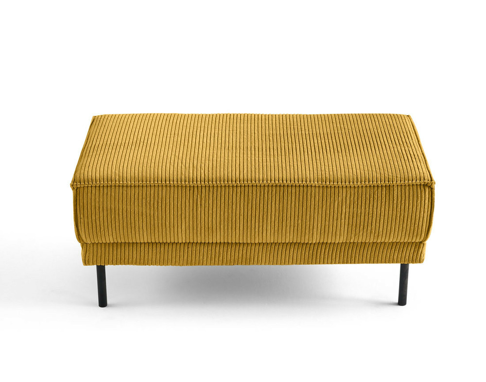 Charlie - pouf - pieds hauts - en velours côtelé