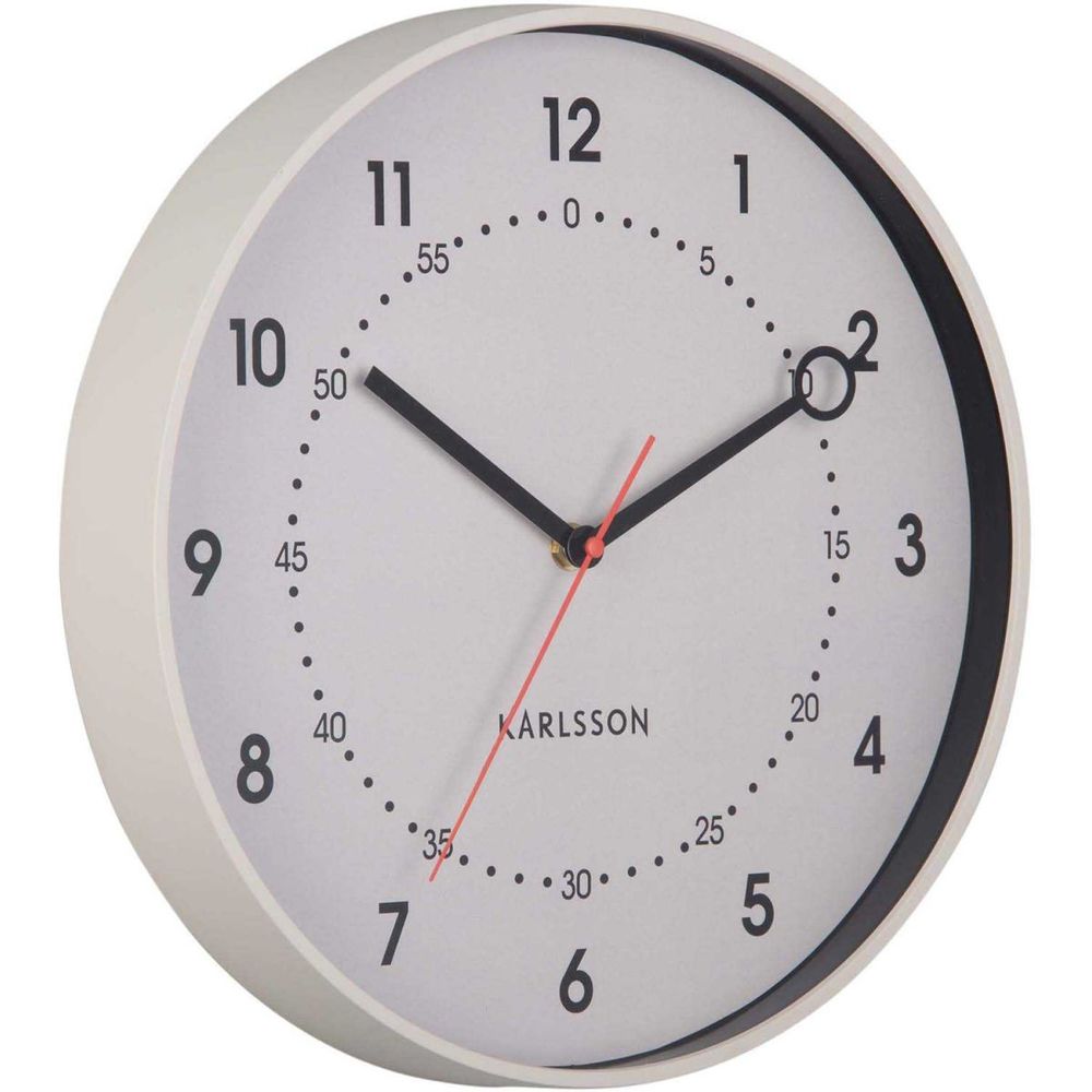 Horloge murale en résine fresco gris foncé