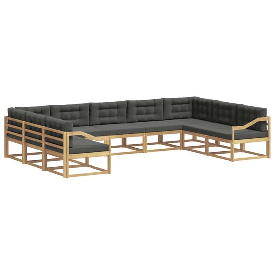 Ensemble de canapés d'extérieur 9 pc blanc et anthracite