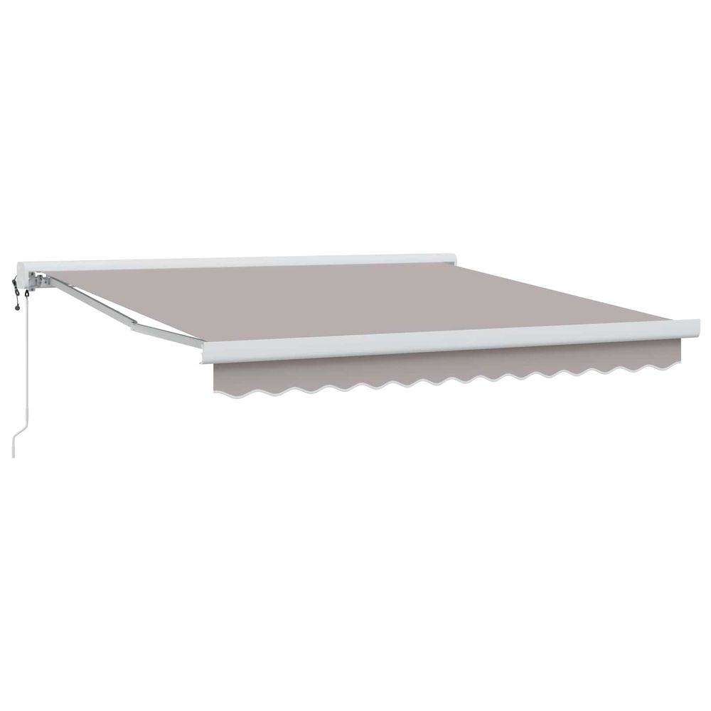 Auvent rétractable gris clair 300 x 250 x 165 cm tissu et métal