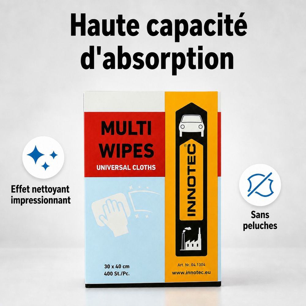 Lingettes multi-usages, 400, lingettes de nettoyage, lingettes polissantes