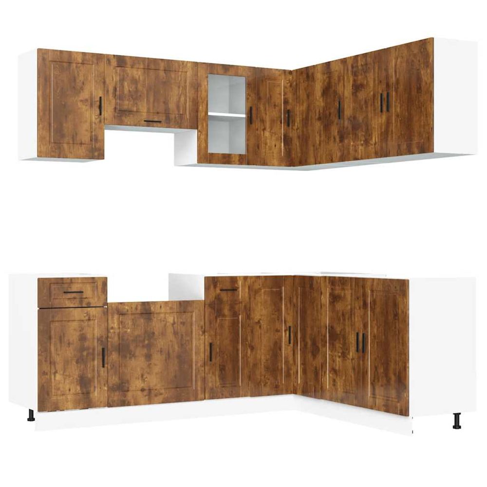 Ensemble d'armoires de cuisine 11 pcs porto bois d'ingénierie