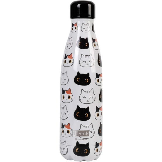 Bouteille isotherme décorée 500 ml chats