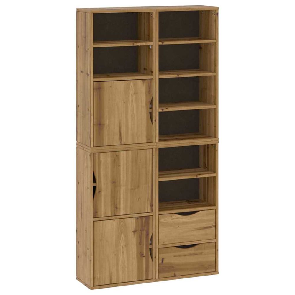 Armoires latérales 4 pcs odda 40x24x79 cm bois massif pin