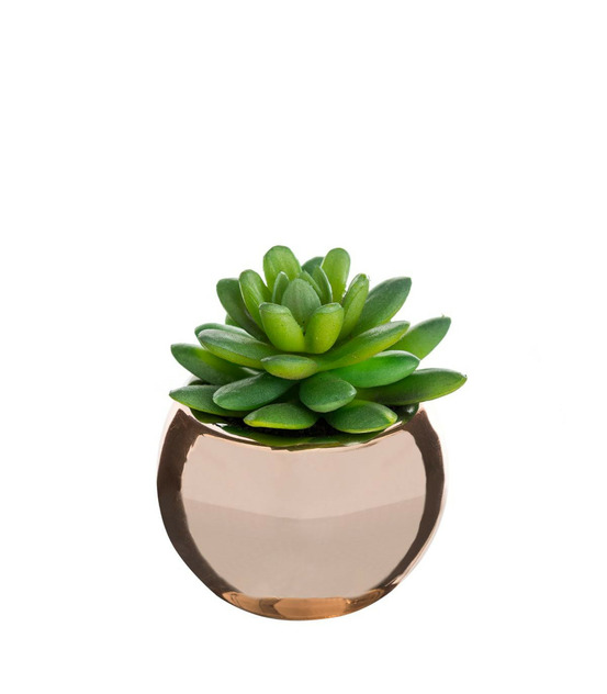 Plante verte artificielle pot en céramique h 15 cm