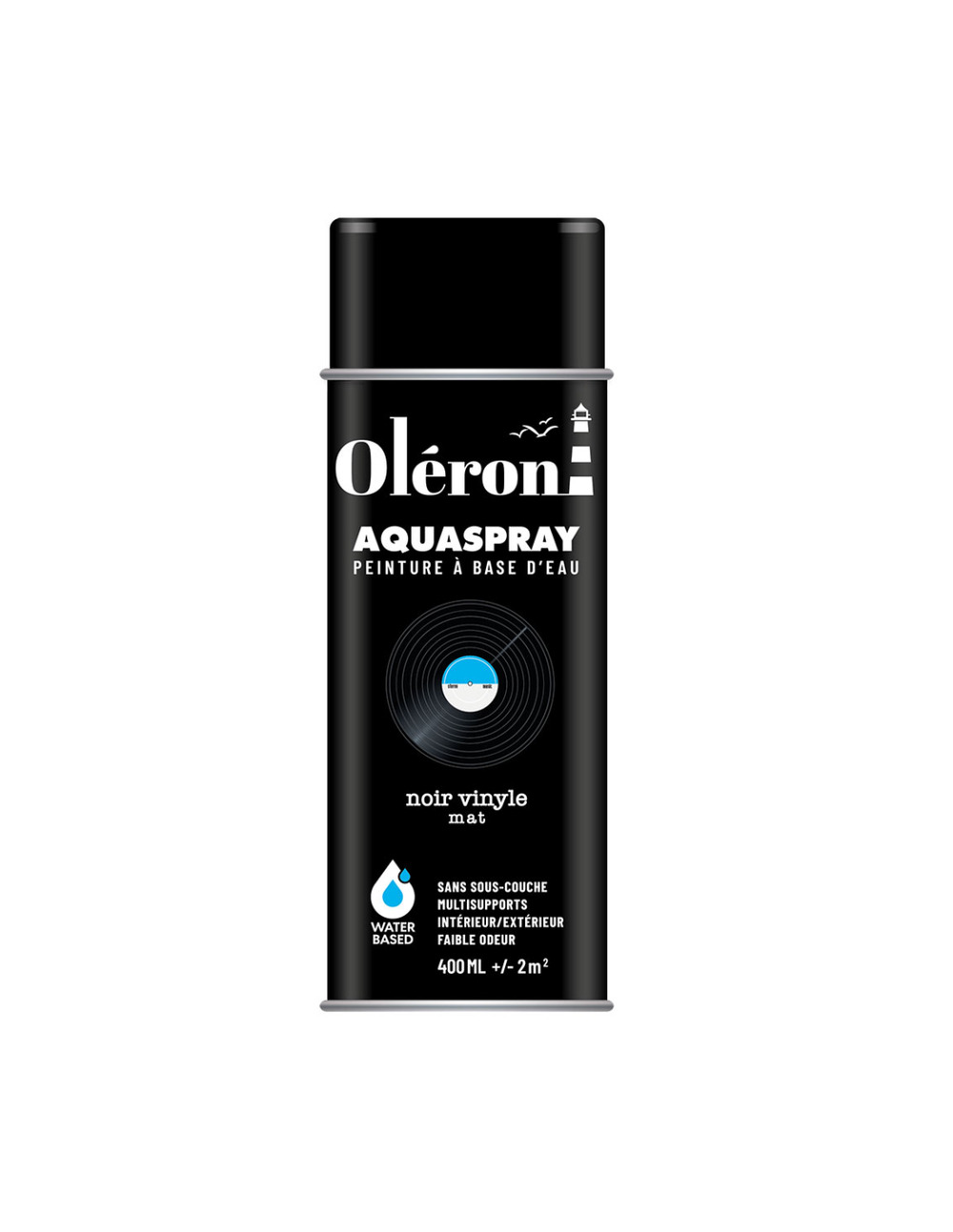 Aérosol technima aquaspray oléron mat noir vinyle 400ml - technima