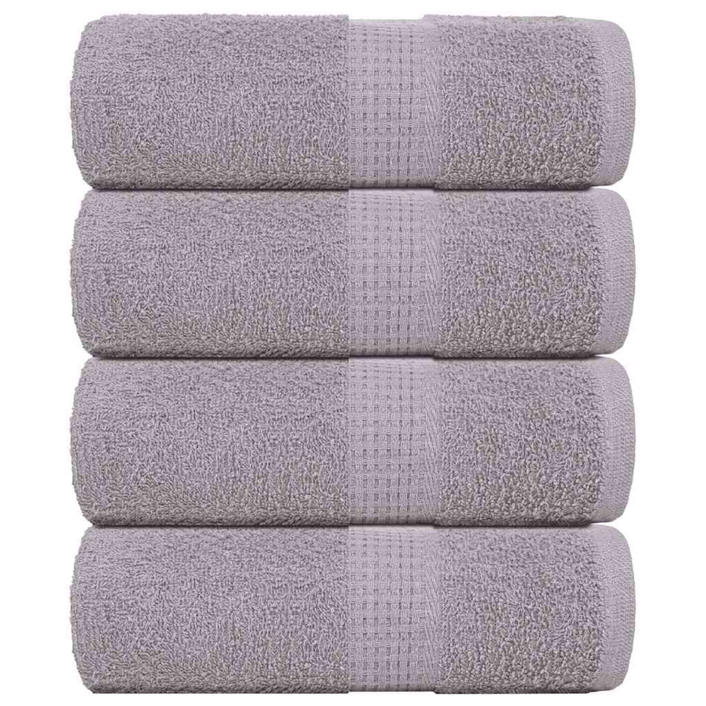 Serviettes d'invité frogn 4 pcs gris 30x50 cm 360 g/m²