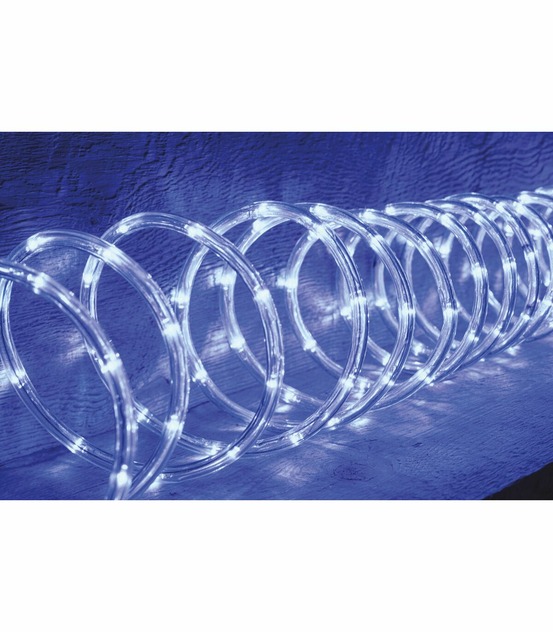 Guirlande lumineuse extérieur tube 24 m 432 led blanc froid 8 jeux de lumière
