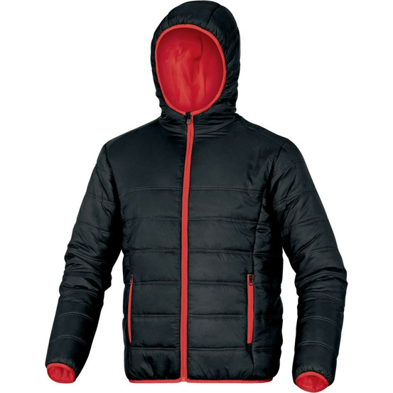 Blouson doon noir rouge taille m polyamide matelassé delta plus 0182400