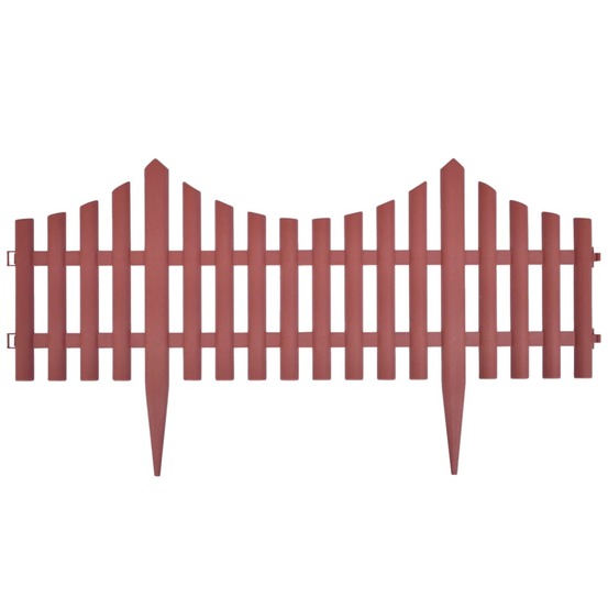 Bordures de pelouse 17 pcs 10 m marron