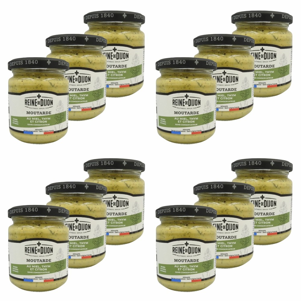 Moutarde au miel, thym et citron - reine de dijon