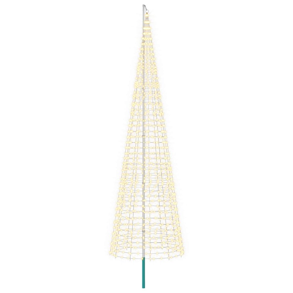 Guirlande lumineuse de sapin de noël avec piquet et mât 500 cm