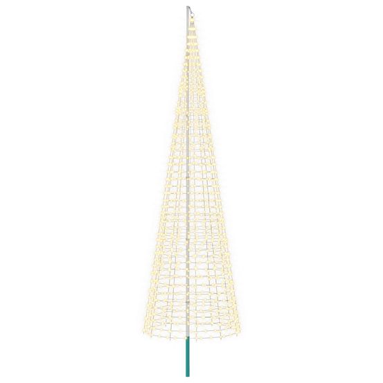 Guirlande lumineuse de sapin de noël avec piquet et mât 500 cm