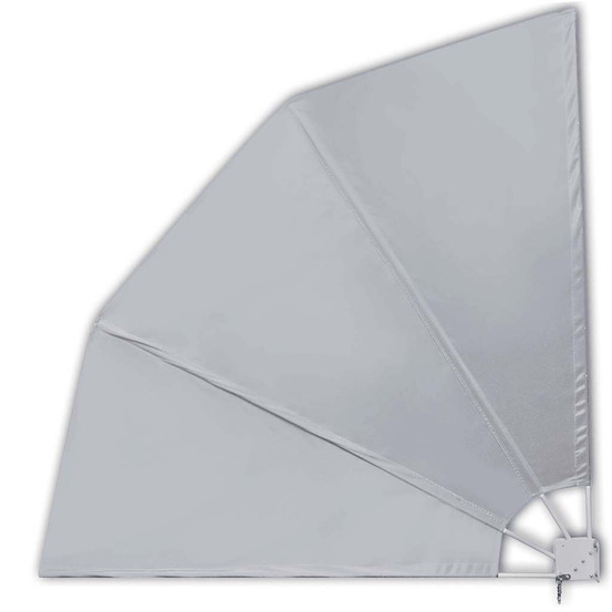 Auvent latéral pliable de balcon gris 210 x 210 cm