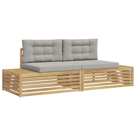 2 pc ensemble de canapés d'extérieur polyester blanc