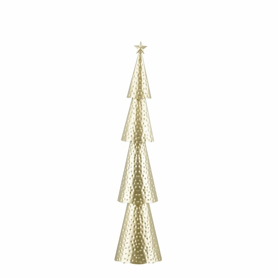 Mica decorations décoration de sapin de noël - l15 x l8 x h68 cm - fer - doré