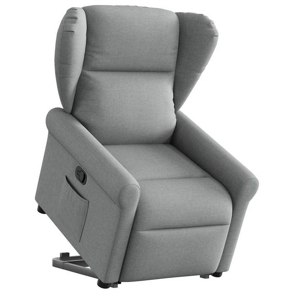 Fauteuil inclinable gris clair tissu