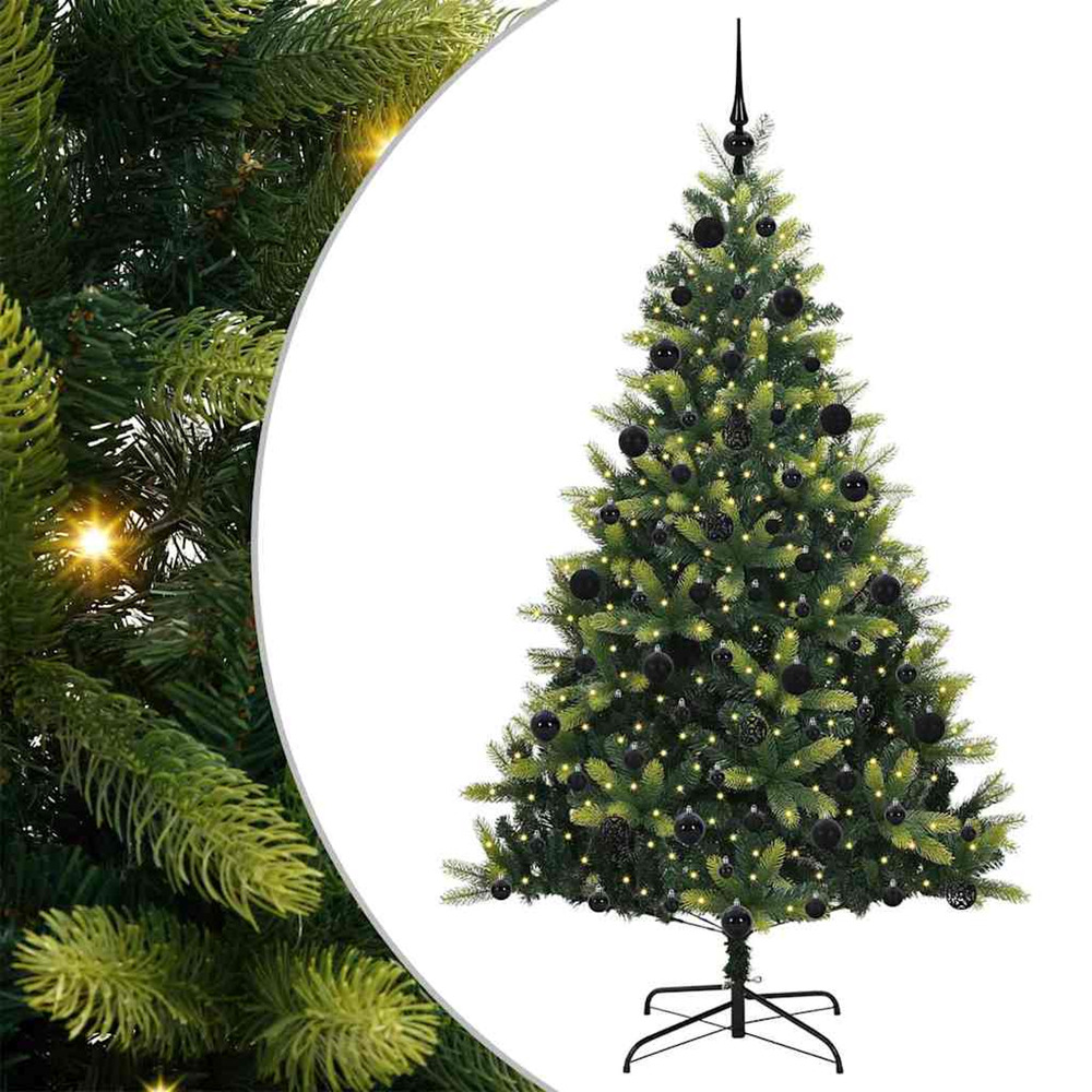 Arbre de noël artificiel en silicone flexible 300 leds 210 cm