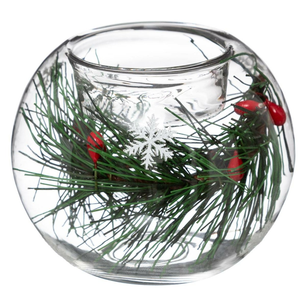 Photophore boule décoré verre