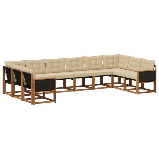 Ensemble de canapés d'extérieur 10 pc naturel et beige