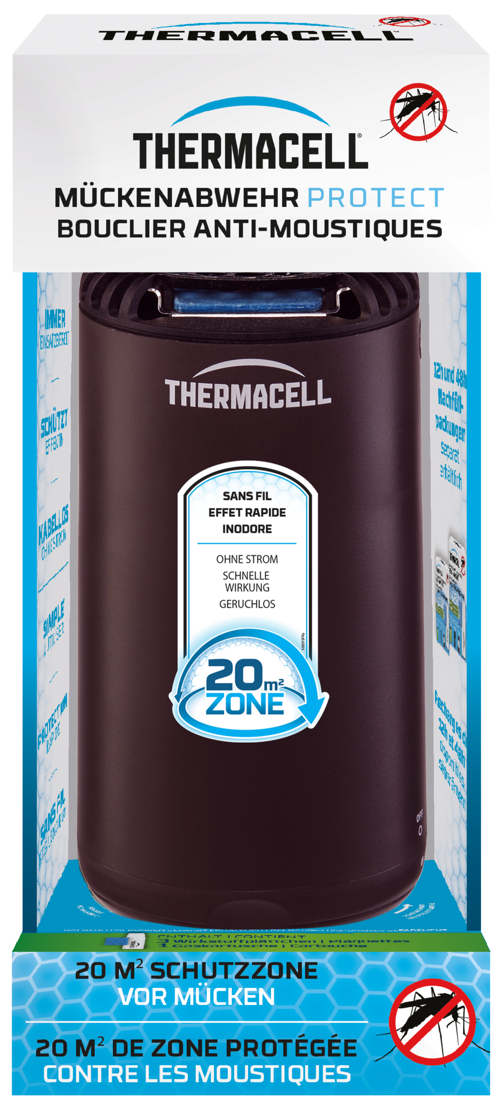 Bouclier anti moustiques diffuseur noir 12 heures /nc - thermacell