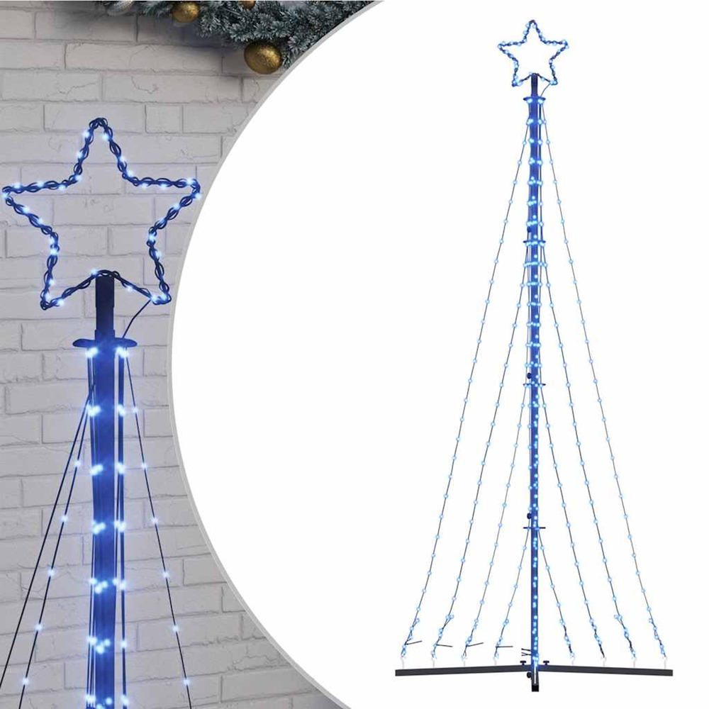 Sapin de noël à led 447 led bleu 250 cm