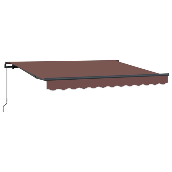 Auvent rétractable marron 250 x 200 cm tissu