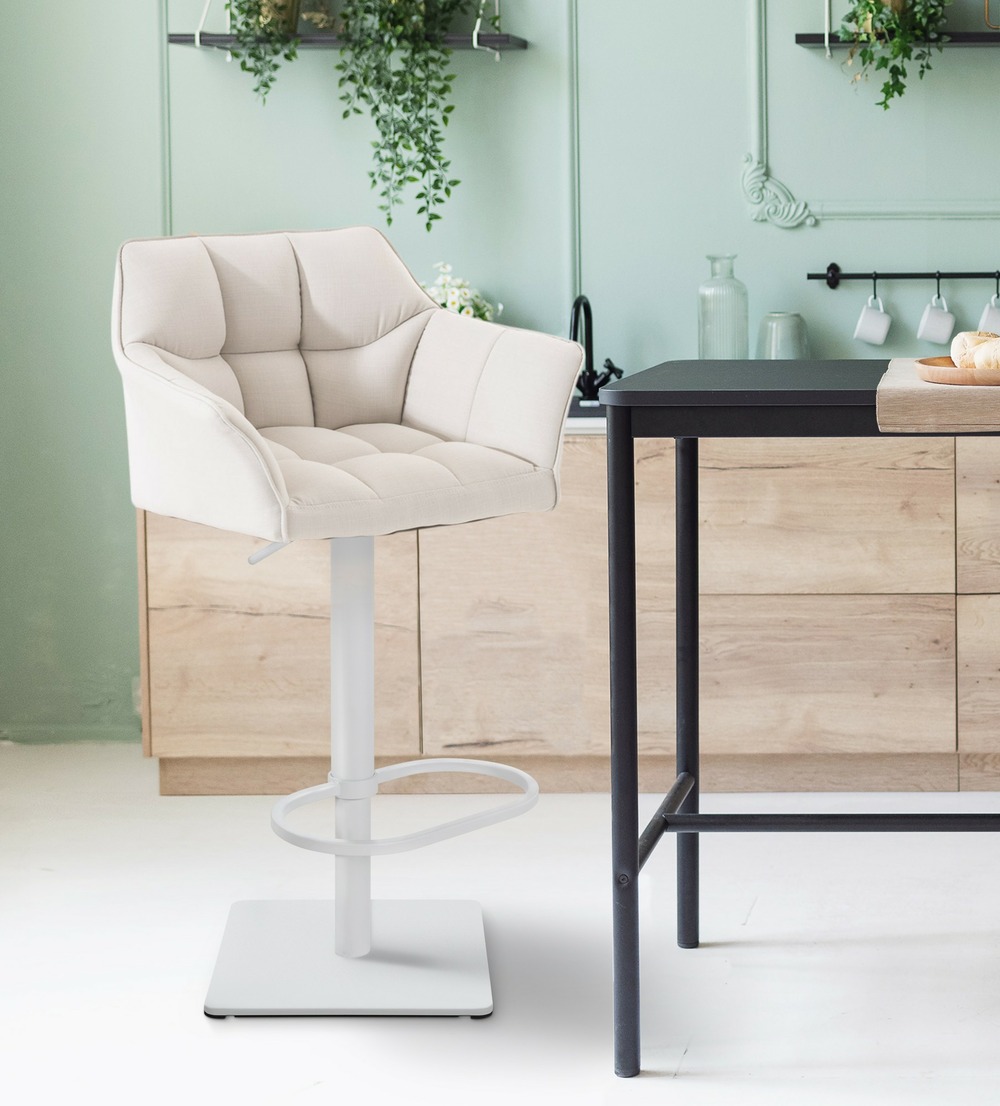 Tabouret de bar damaso w tissu